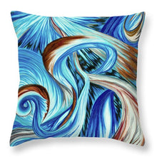 Load image into Gallery viewer, Blue Energy Burst - Throw Pillow