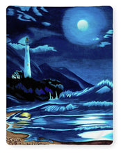 Load image into Gallery viewer, Lighthouse Moonlit Sky - Blanket