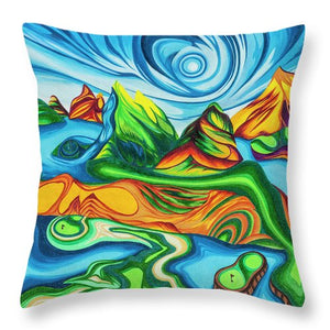 Abstract Golf Holes - Throw Pillow