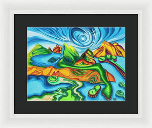 Abstract Golf Holes - Framed Print