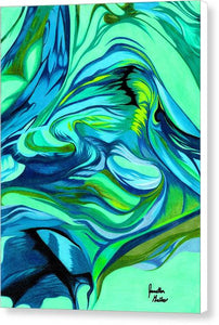Abstract Green Personality - Canvas Print