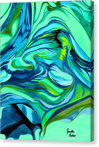 Abstract Green Personality - Canvas Print