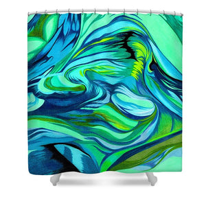 Abstract Green Personality - Shower Curtain