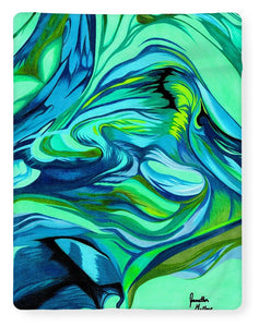 Abstract Green Personality - Blanket