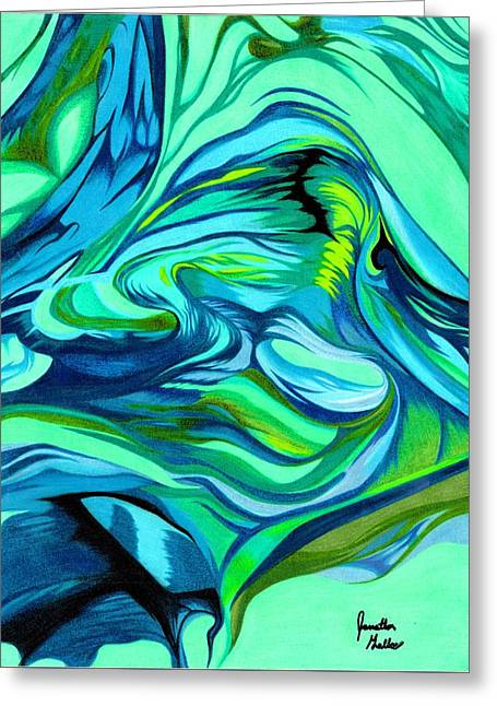 Abstract Green Personality - Greeting Card