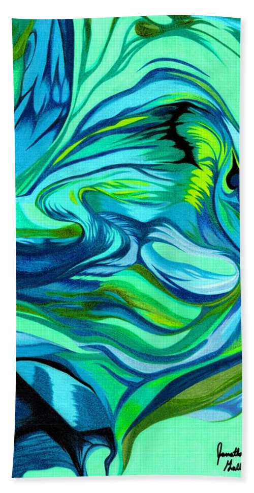 Abstract Green Personality - Beach Towel