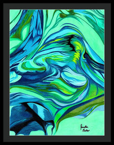 Abstract Green Personality - Framed Print