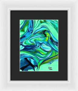 Abstract Green Personality - Framed Print