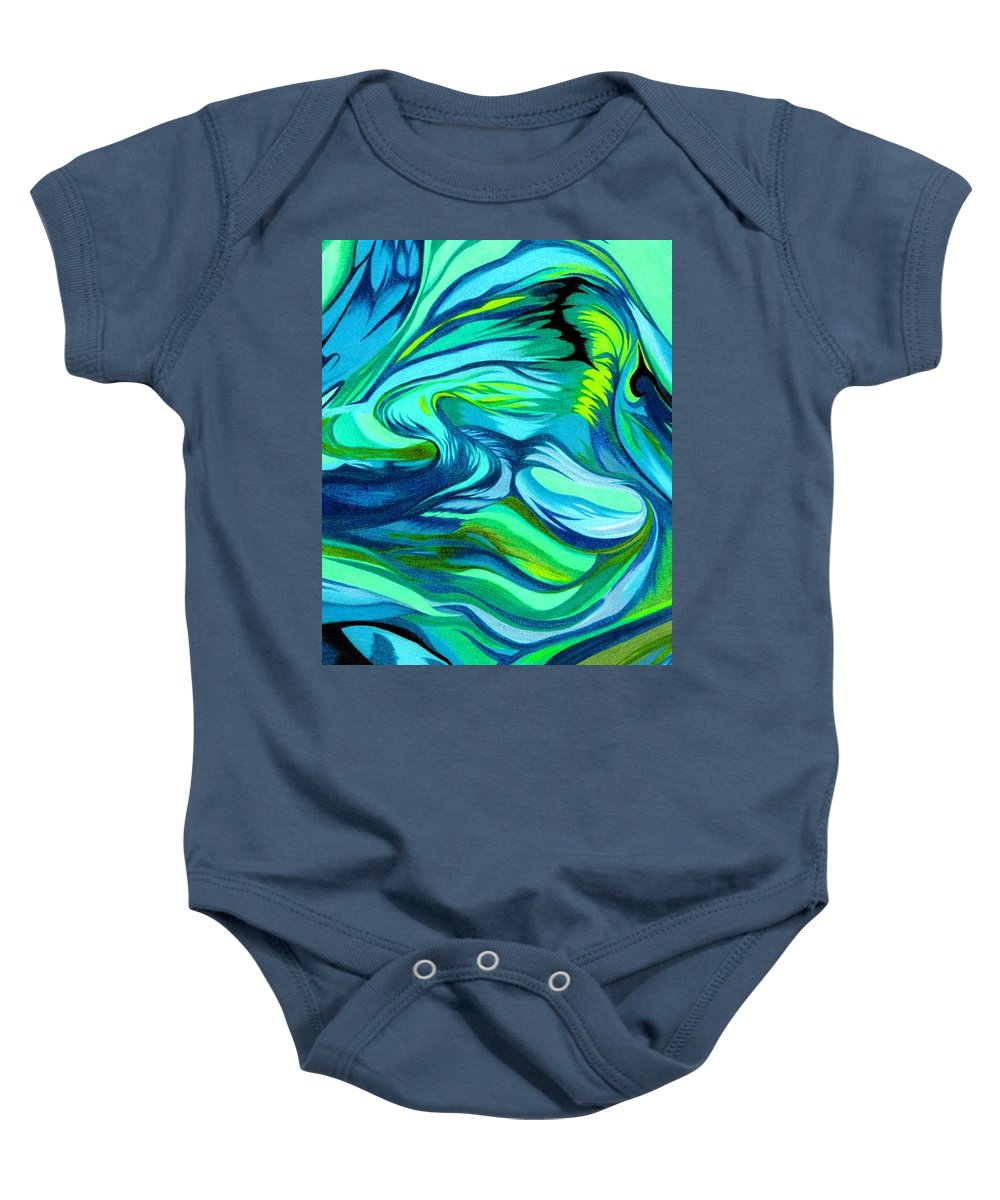 Abstract Green Personality - Baby Onesie