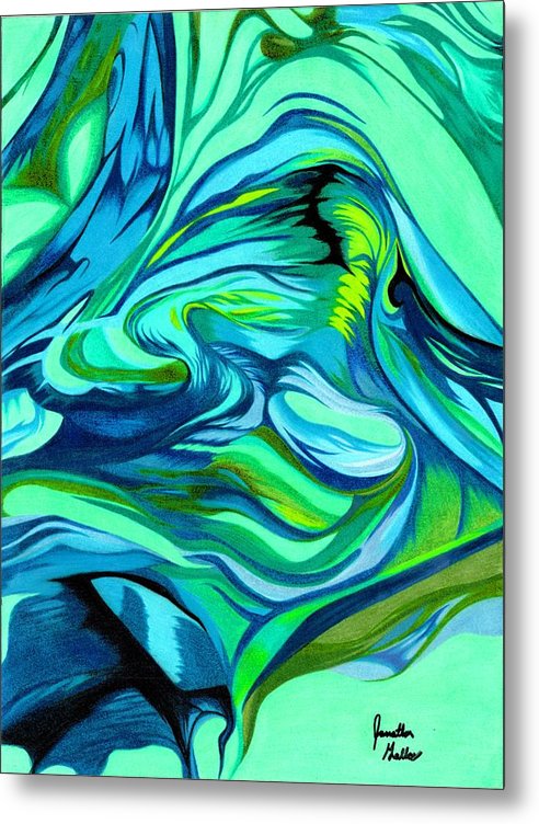 Abstract Green Personality - Metal Print
