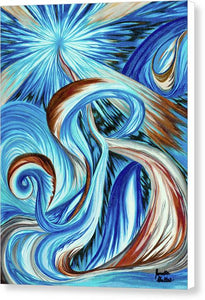 Blue Energy Burst - Canvas Print