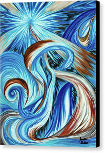 Blue Energy Burst - Canvas Print