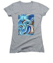Load image into Gallery viewer, Blue Energy Burst - Women's V-Neck
