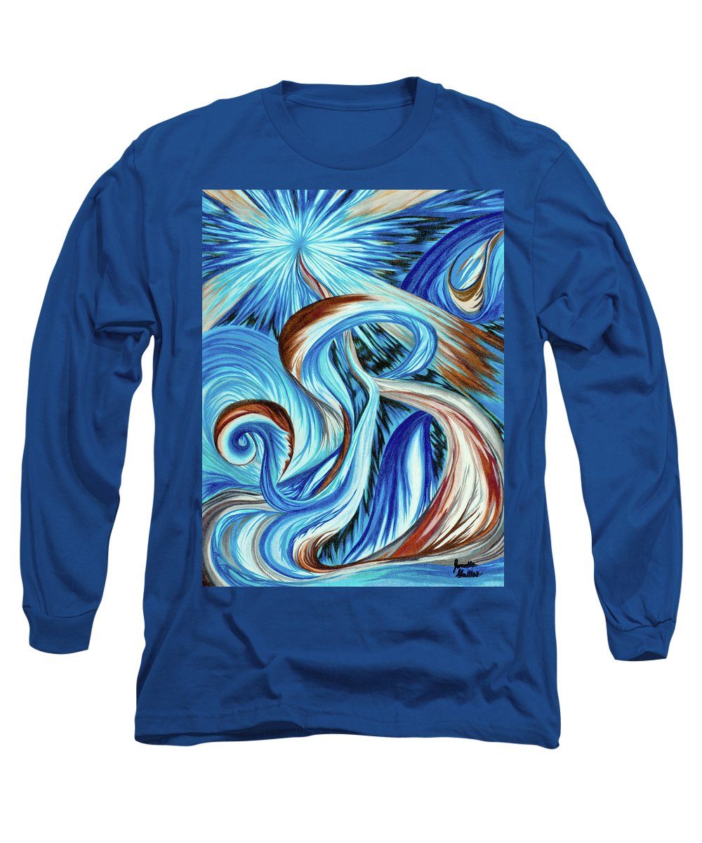 Blue Energy Burst - Long Sleeve T-Shirt