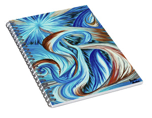 Blue Energy Burst - Spiral Notebook