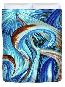 Blue Energy Burst - Duvet Cover