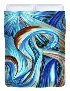 Blue Energy Burst - Duvet Cover