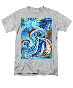 Blue Energy Burst - Men's T-Shirt  (Regular Fit)