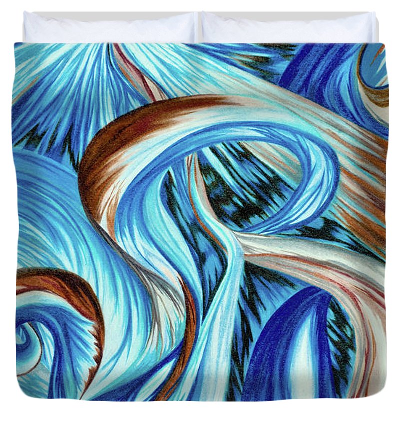 Blue Energy Burst - Duvet Cover