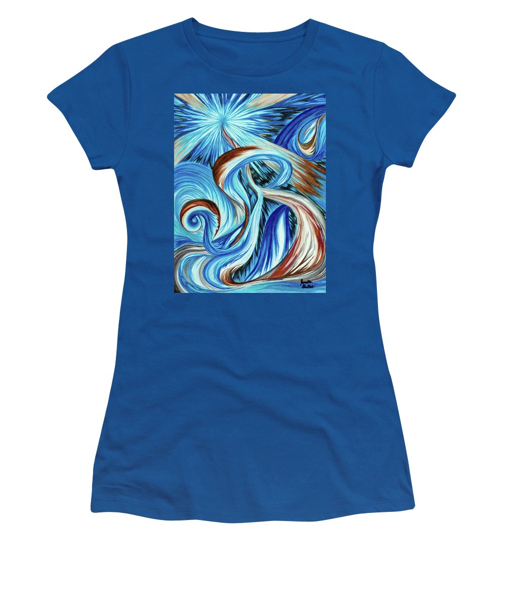 Blue Energy Burst - Women's T-Shirt