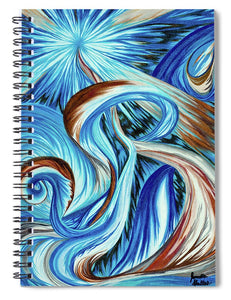 Blue Energy Burst - Spiral Notebook