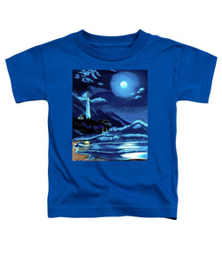 Lighthouse Moonlit Sky - Toddler T-Shirt