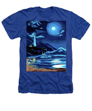 Load image into Gallery viewer, Lighthouse Moonlit Sky - Heathers T-Shirt
