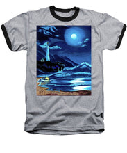 Load image into Gallery viewer, Lighthouse Moonlit Sky - Baseball T-Shirt
