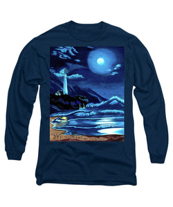 Lighthouse Moonlit Sky - Long Sleeve T-Shirt