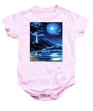 Load image into Gallery viewer, Lighthouse Moonlit Sky - Baby Onesie
