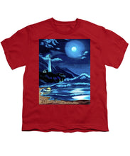 Load image into Gallery viewer, Lighthouse Moonlit Sky - Youth T-Shirt
