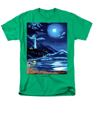 Load image into Gallery viewer, Lighthouse Moonlit Sky - Men&#39;s T-Shirt  (Regular Fit)
