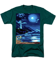 Load image into Gallery viewer, Lighthouse Moonlit Sky - Men&#39;s T-Shirt  (Regular Fit)
