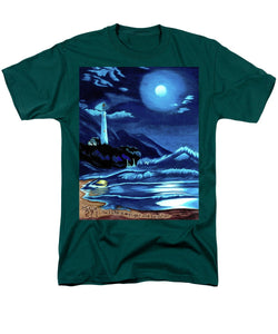 Lighthouse Moonlit Sky - Men's T-Shirt  (Regular Fit)