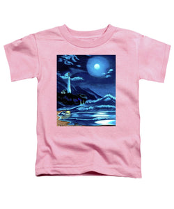 Lighthouse Moonlit Sky - Toddler T-Shirt