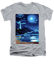 Load image into Gallery viewer, Lighthouse Moonlit Sky - Men's V-Neck T-Shirt
