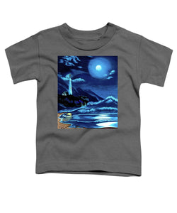 Lighthouse Moonlit Sky - Toddler T-Shirt