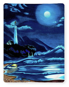 Lighthouse Moonlit Sky - Blanket