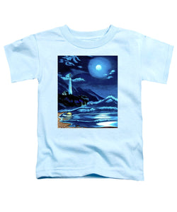 Lighthouse Moonlit Sky - Toddler T-Shirt