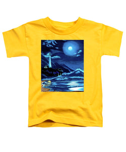 Lighthouse Moonlit Sky - Toddler T-Shirt