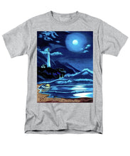 Load image into Gallery viewer, Lighthouse Moonlit Sky - Men&#39;s T-Shirt  (Regular Fit)
