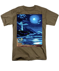 Lighthouse Moonlit Sky - Men's T-Shirt  (Regular Fit)