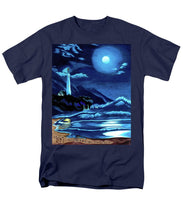 Load image into Gallery viewer, Lighthouse Moonlit Sky - Men&#39;s T-Shirt  (Regular Fit)
