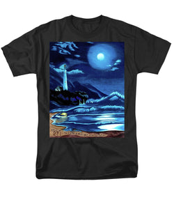 Lighthouse Moonlit Sky - Men's T-Shirt  (Regular Fit)