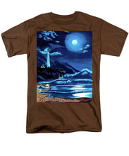 Load image into Gallery viewer, Lighthouse Moonlit Sky - Men&#39;s T-Shirt  (Regular Fit)
