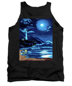 Lighthouse Moonlit Sky - Tank Top