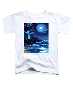 Lighthouse Moonlit Sky - Toddler T-Shirt