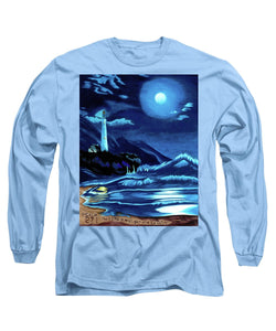 Lighthouse Moonlit Sky - Long Sleeve T-Shirt