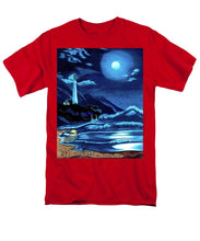 Load image into Gallery viewer, Lighthouse Moonlit Sky - Men&#39;s T-Shirt  (Regular Fit)
