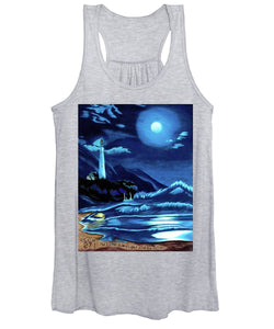 Lighthouse Moonlit Sky - Women's Tank Top